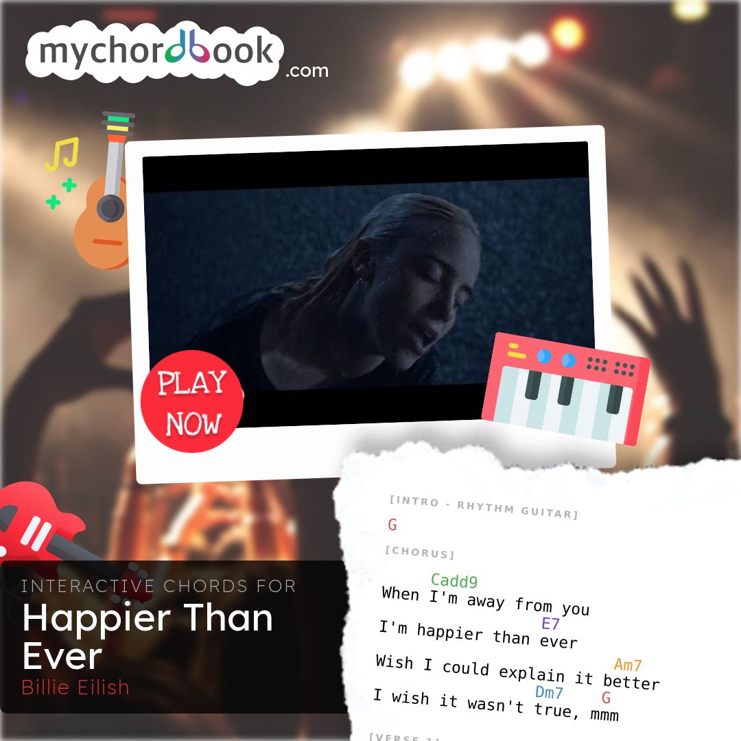 Happier than ever chords