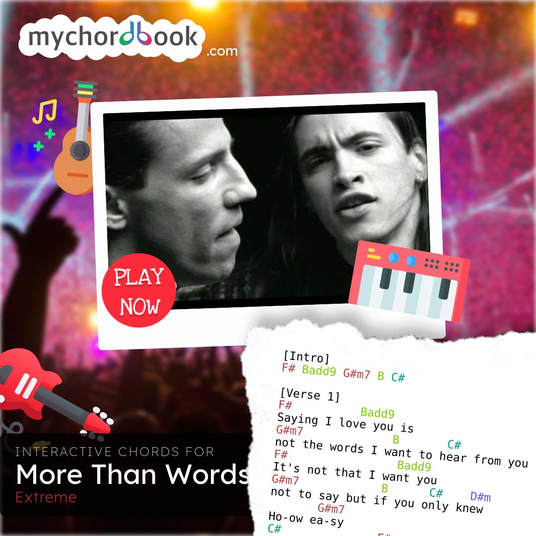 Words more chords than More Than