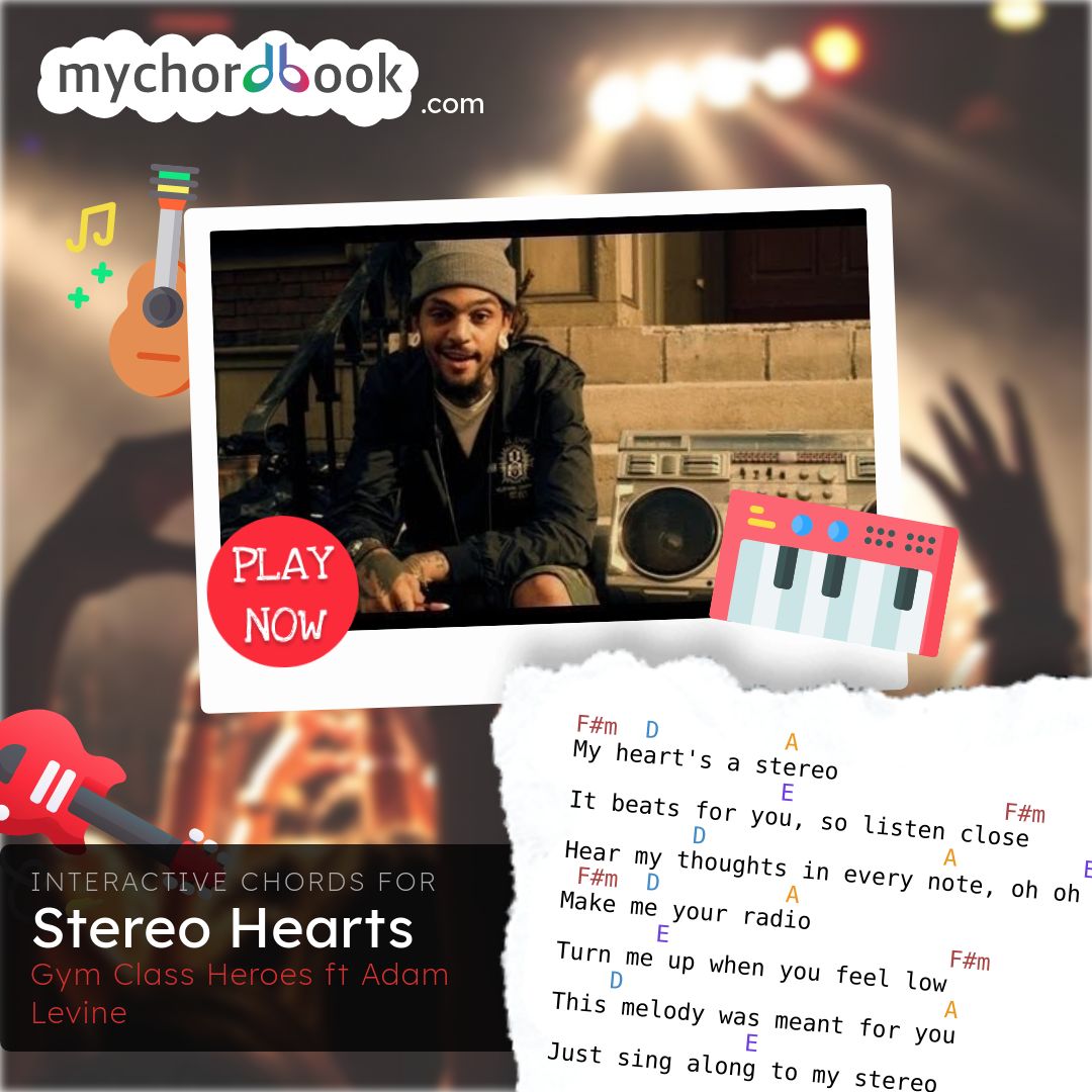 Stereo hearts chords