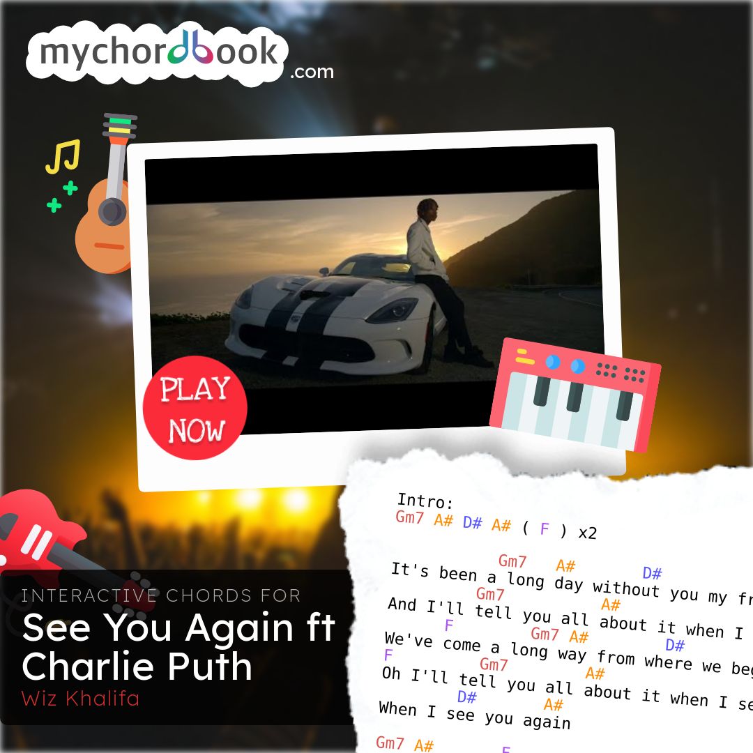 Wiz Khalifa - See You Again Chords Charlie Puth, Fast and Furious
