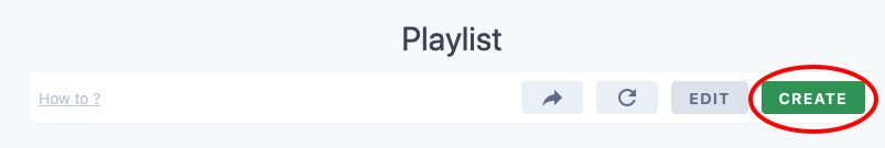playlist create button